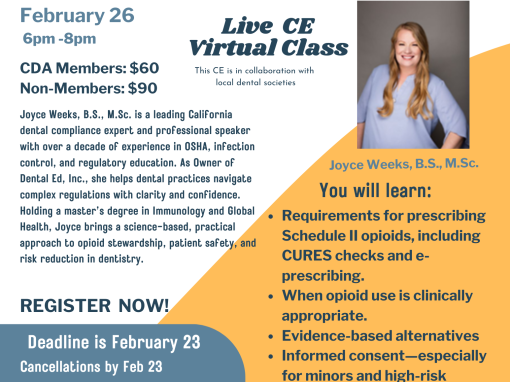 Opioid Responsibilities in the Dental Office